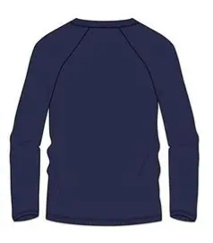 Crew Neck Raglan Full Sleeve Tee Back Navy Crew Neck Raglan Full Sleeve Tee Navy